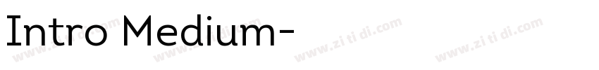 Intro Medium字体转换